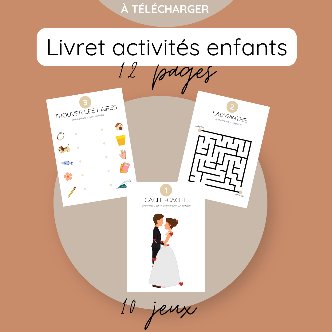 Livret activités enfants thème terracotta