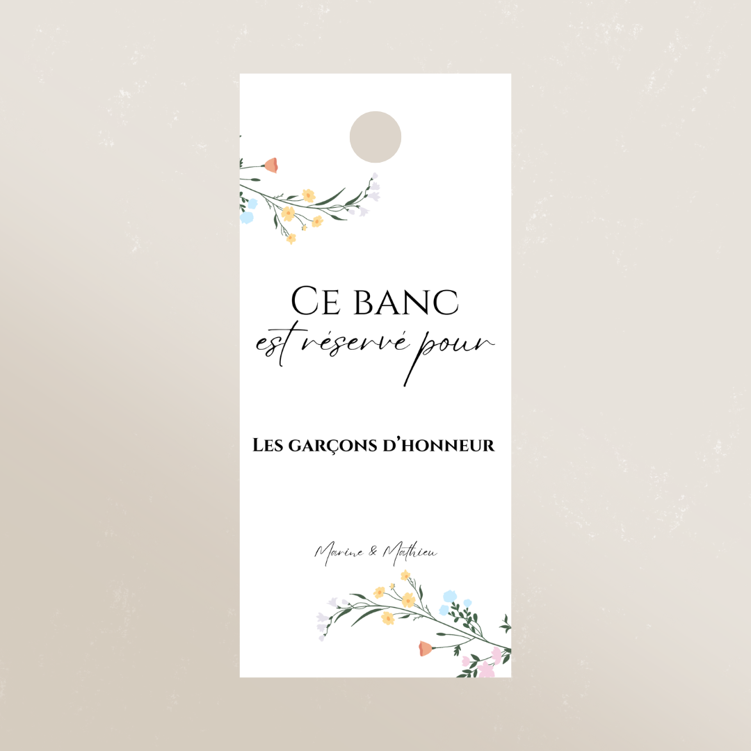 Étiquette réservation de places