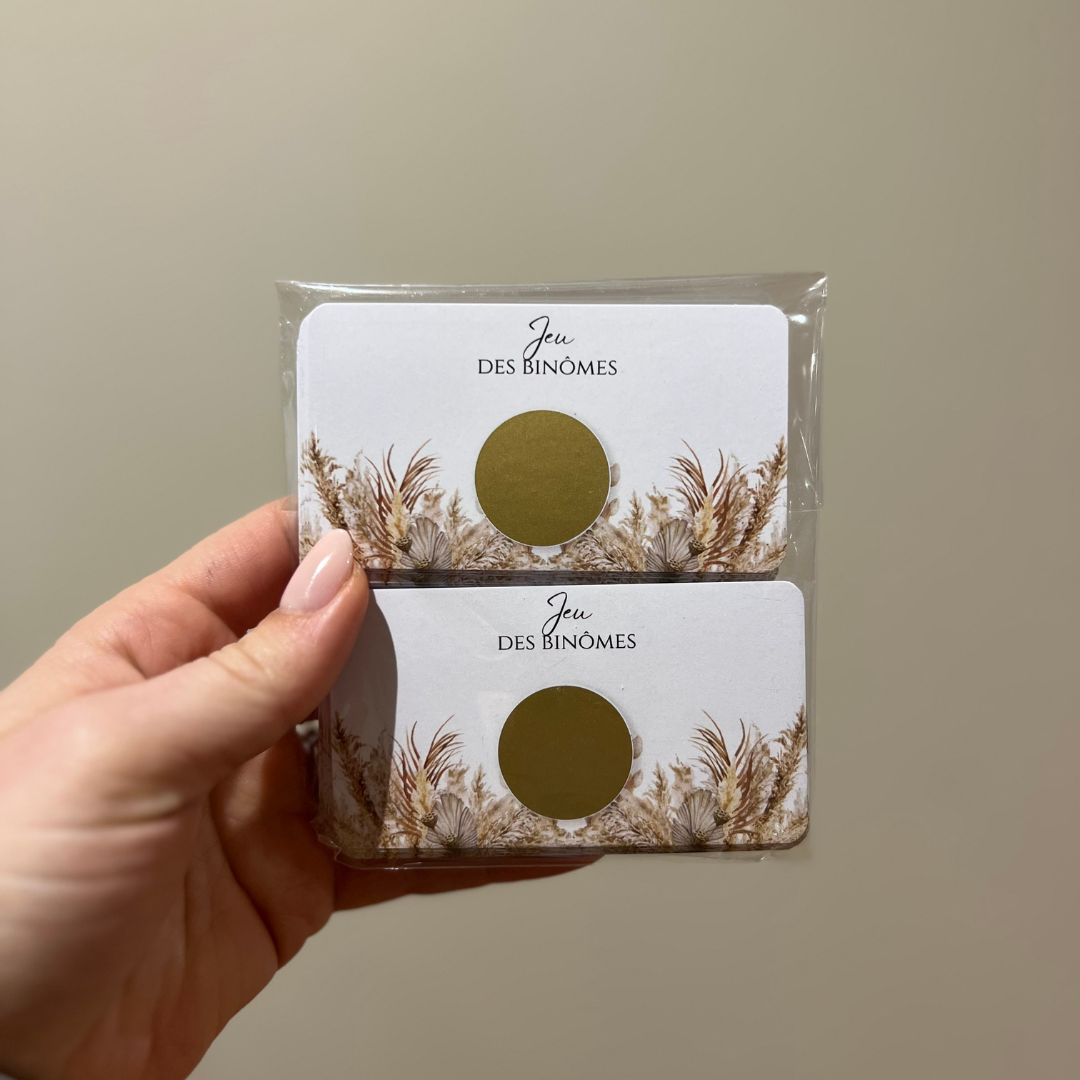 Jeu des binômes pampa terra x50 cartes