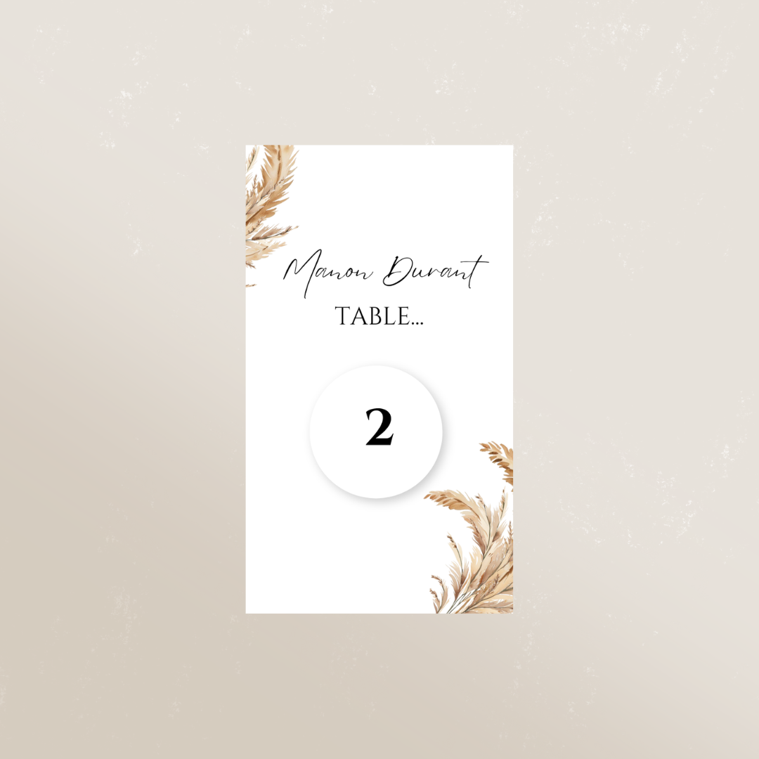 Carte à gratter - "Plan de table"