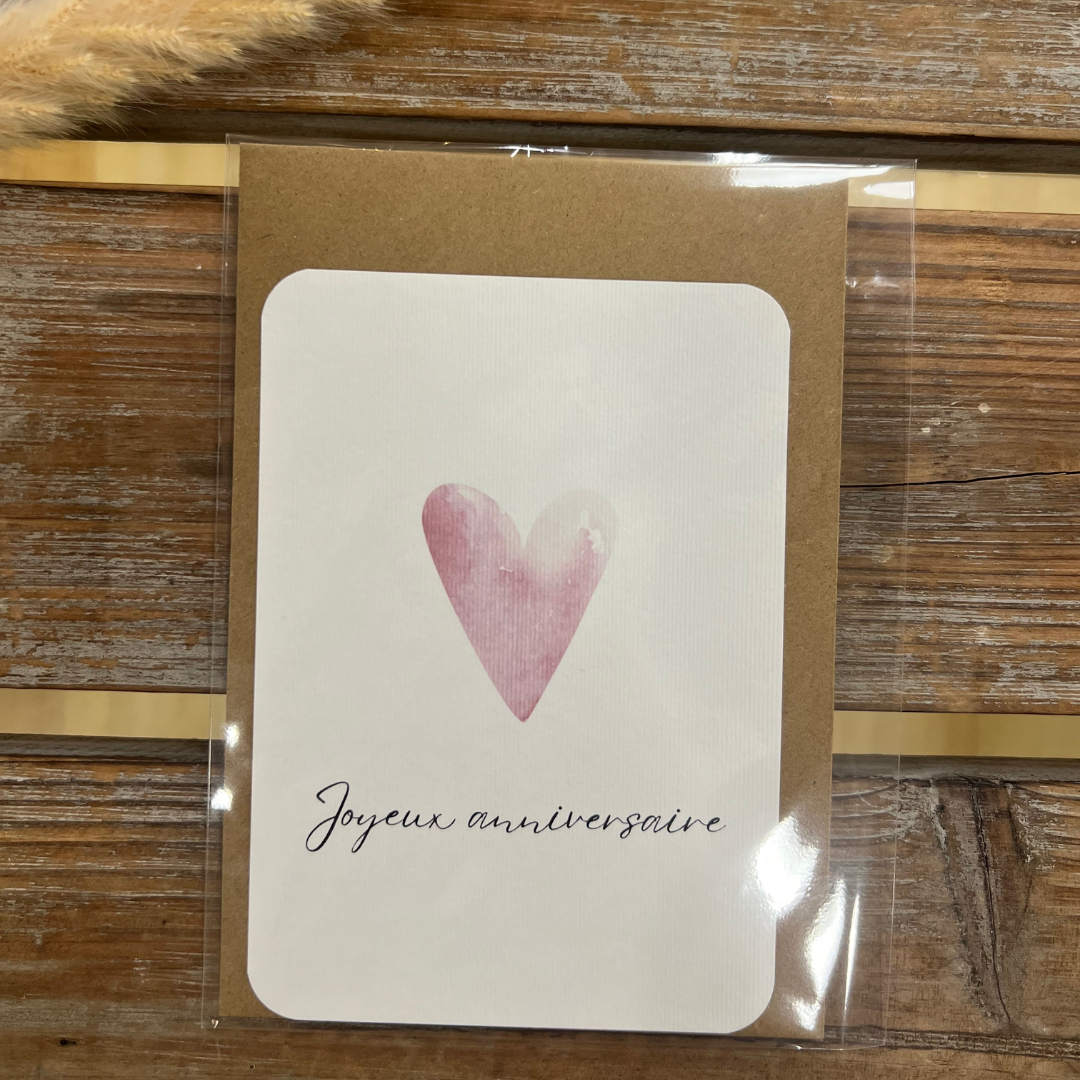 Cartes anniversaire + enveloppe kraft