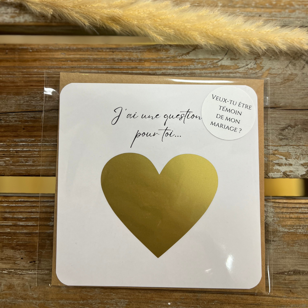 Carte à gratter "Veux-tu être témoin de mon mariage" ?