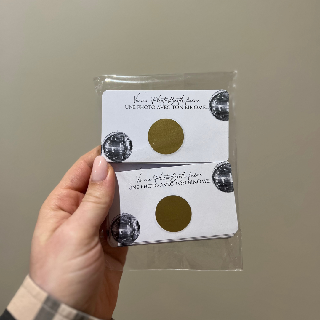 Jeu binômes PhotoBooth disco x50 cartes