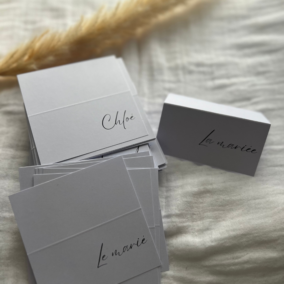 Marque-place cavalier blanc