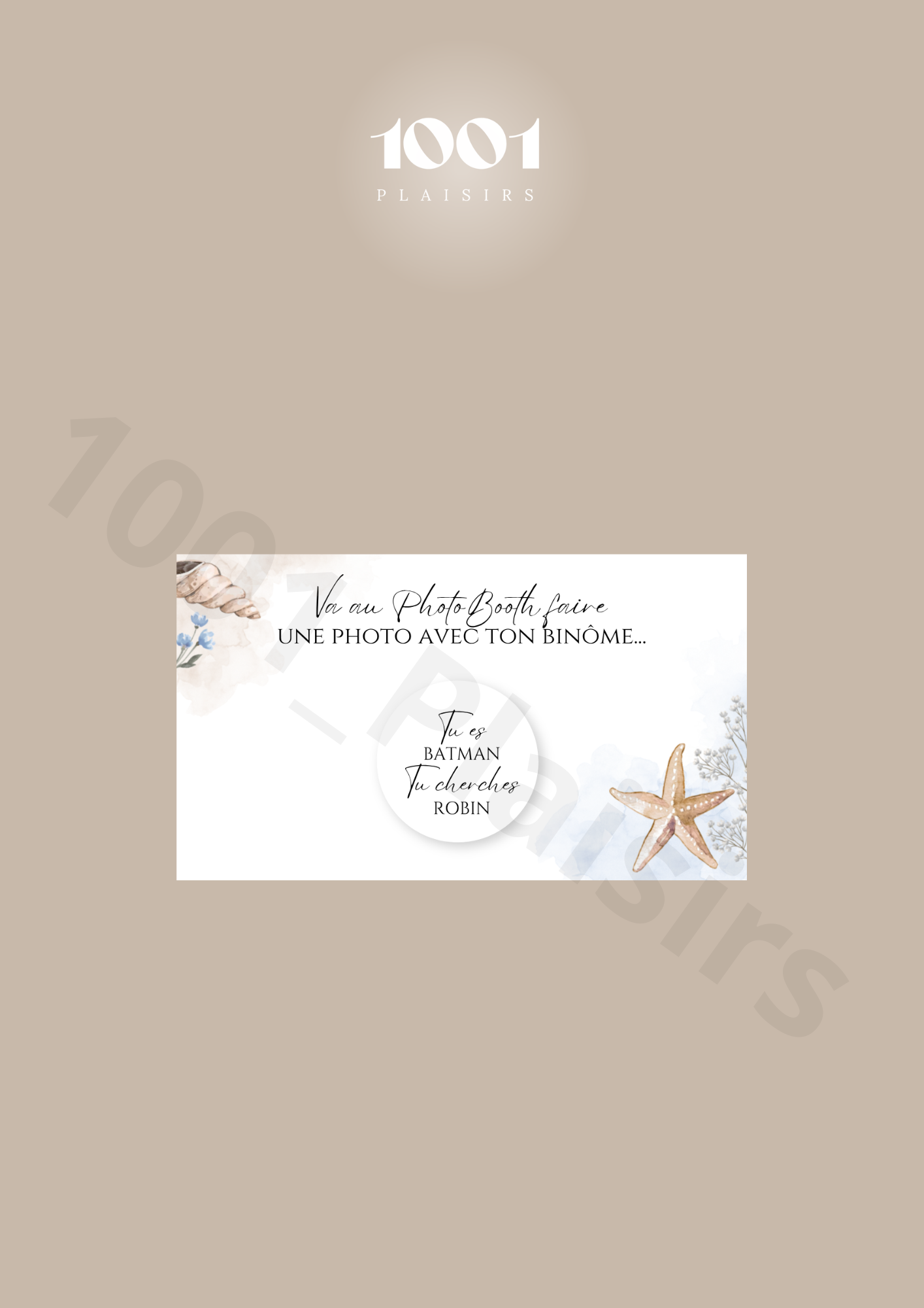 Jeu des binômes PhotoBooth (Lot de 10)