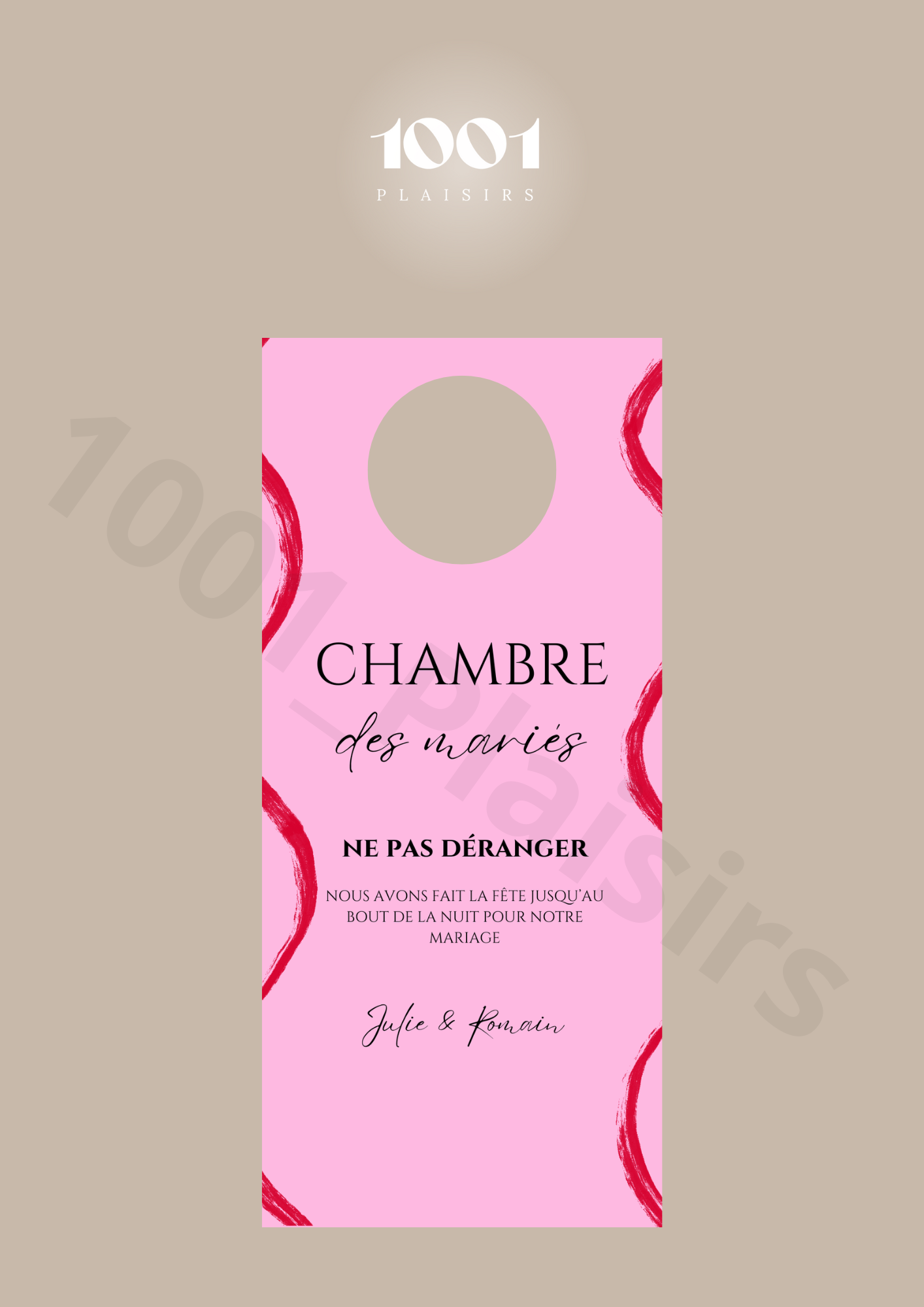 Cintre de porte mariés