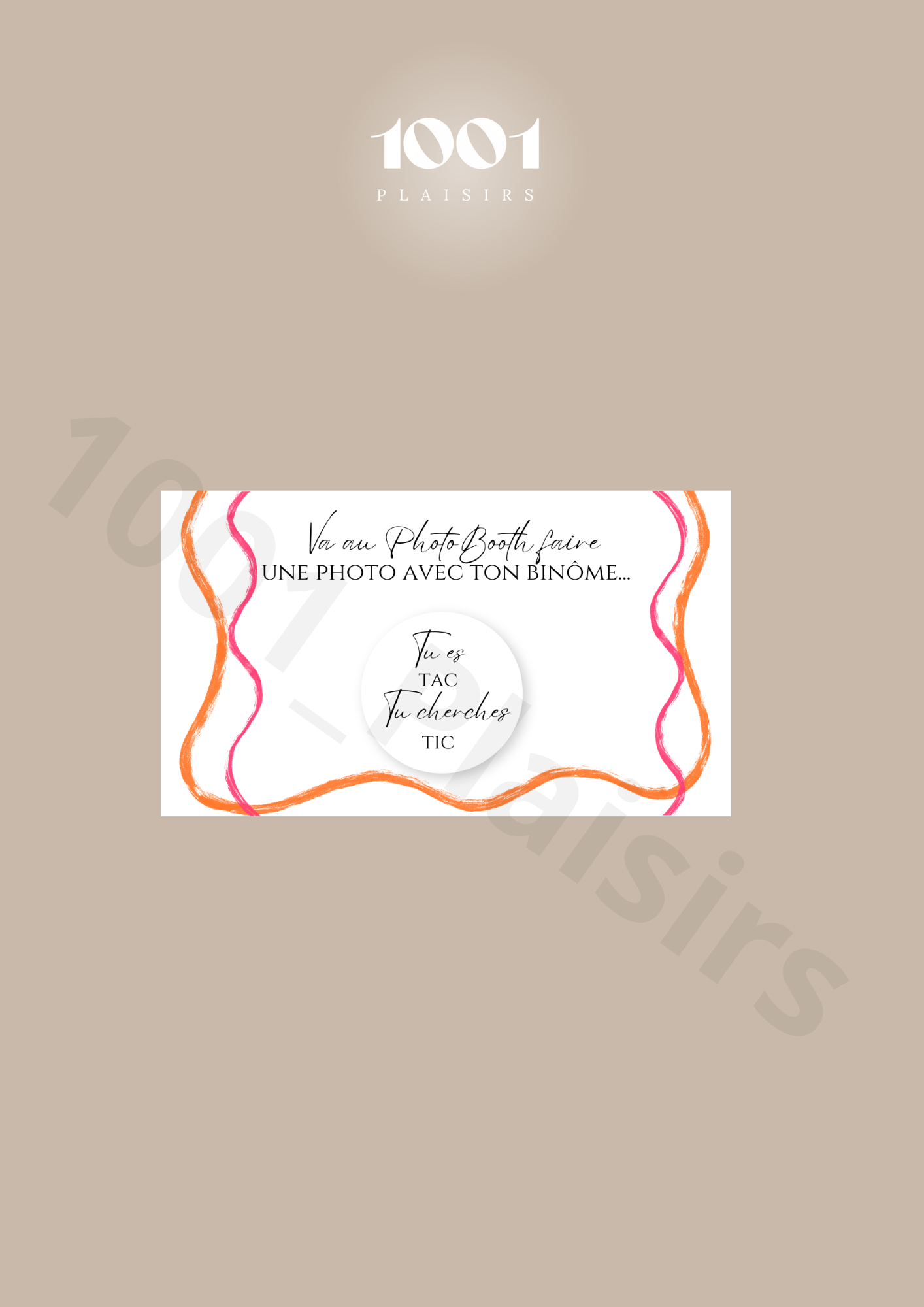 Jeu des binômes PhotoBooth (Lot de 10)