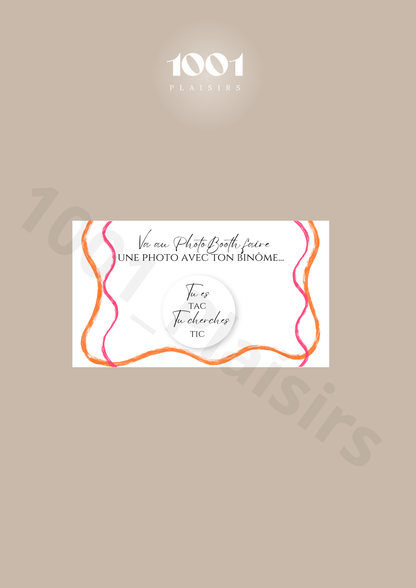 Jeu des binômes PhotoBooth (Lot de 10)