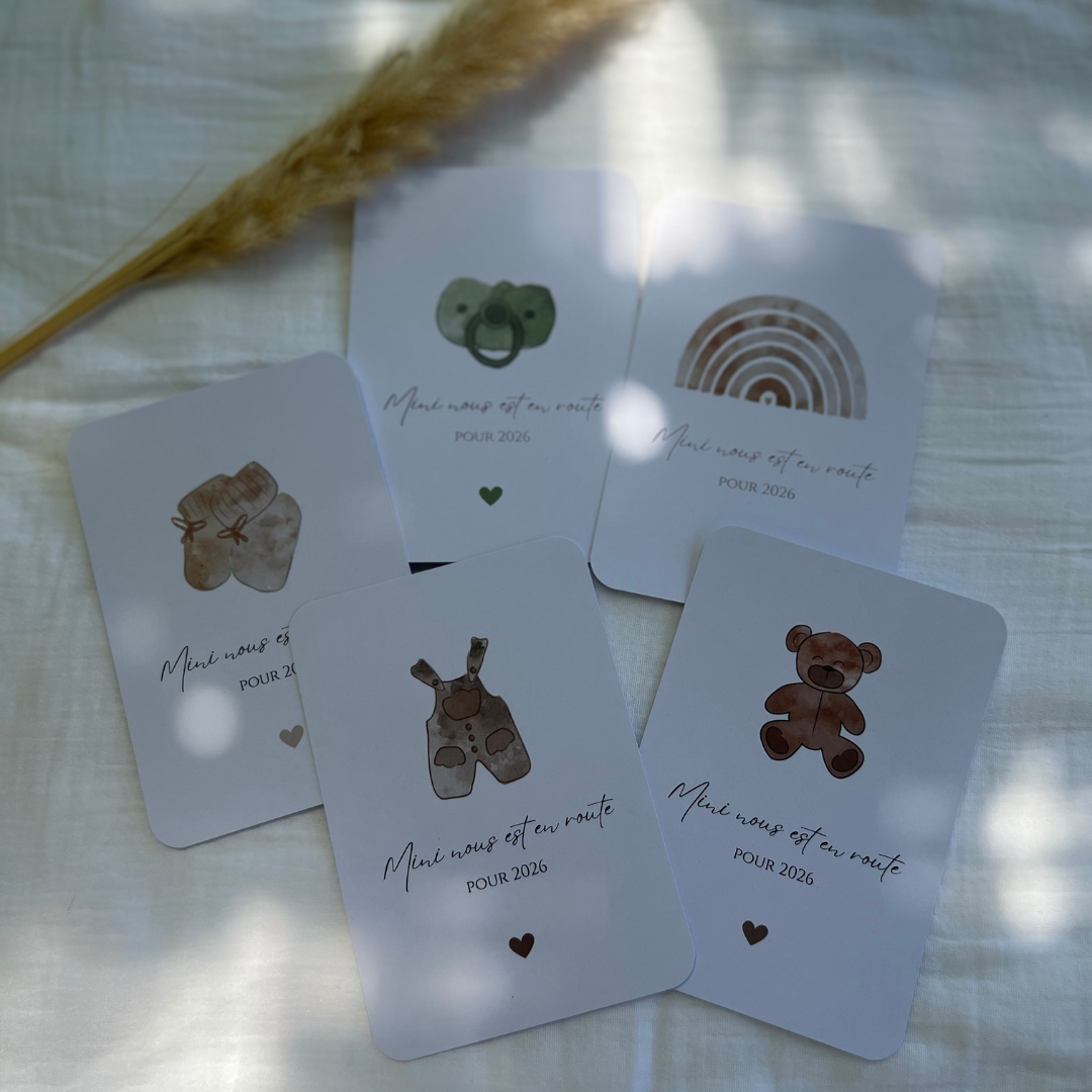 Carte annonce grossesse - bébé 2026