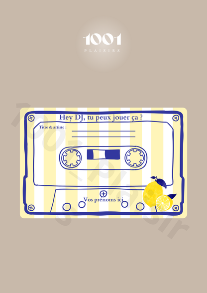 Cartes DJ, song request (Lot de 10)