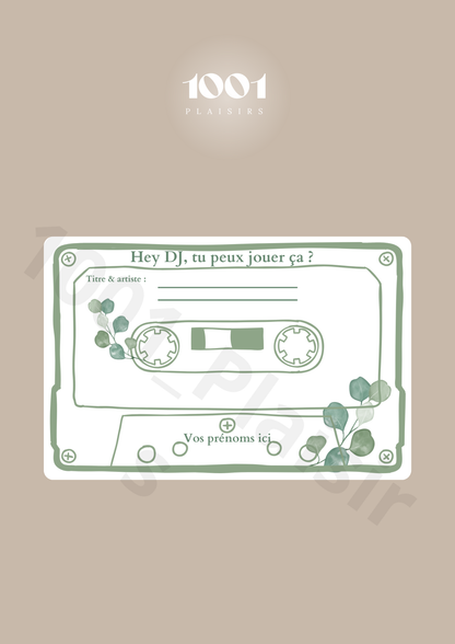 Cartes DJ, song request (Lot de 10)