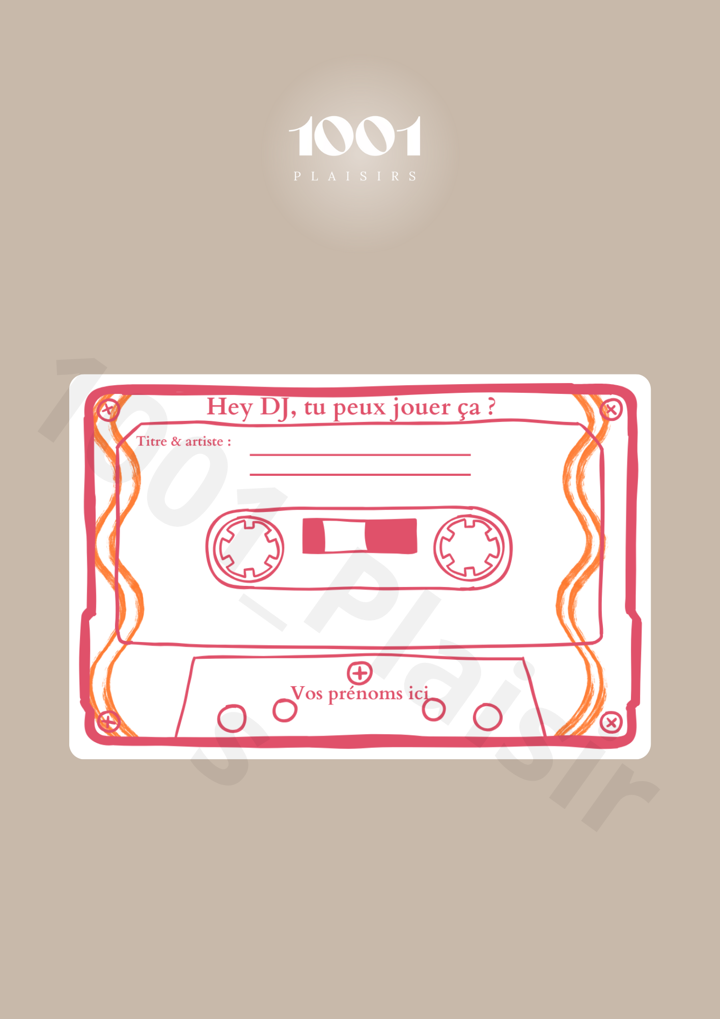 Cartes DJ, song request (Lot de 10)