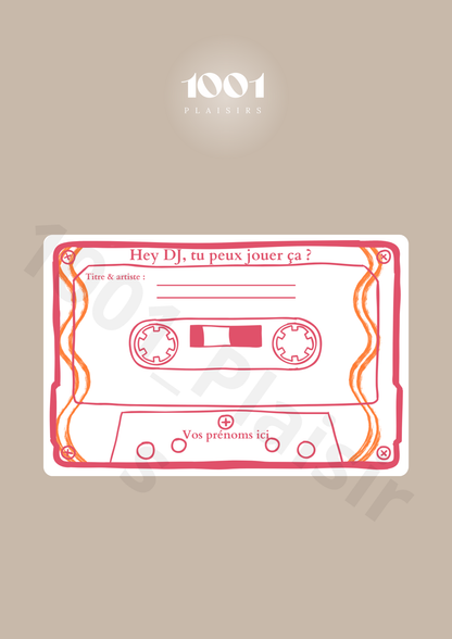 Cartes DJ, song request (Lot de 10)