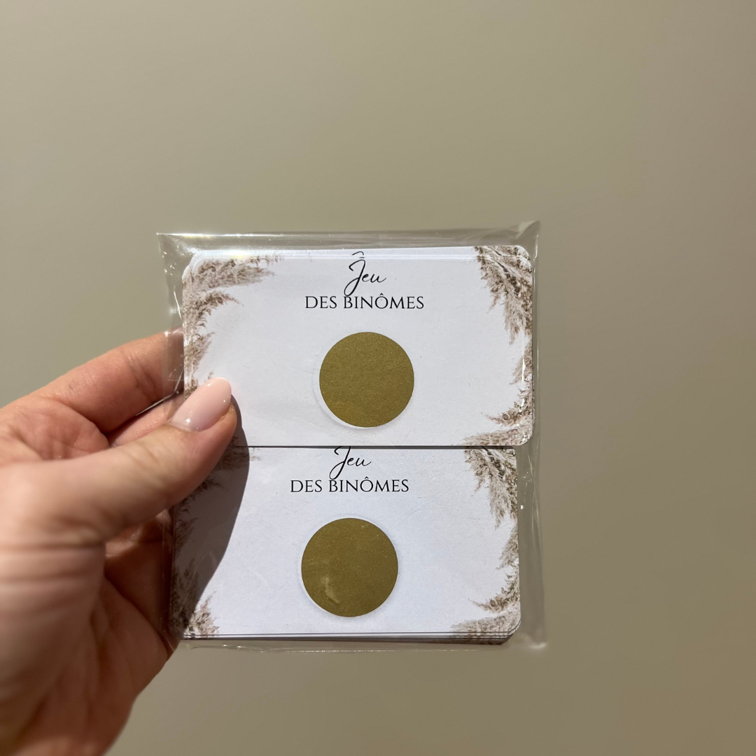 Jeu des binômes pampa x50 cartes