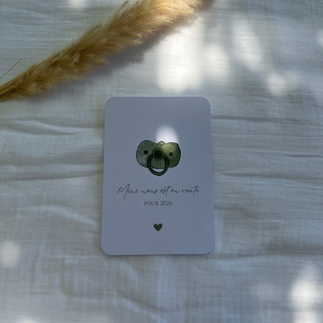 Carte annonce grossesse - bébé 2026