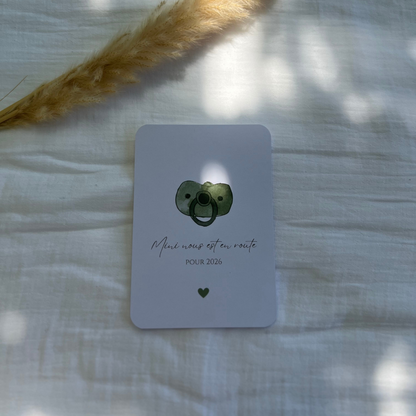 Carte annonce grossesse - bébé 2026