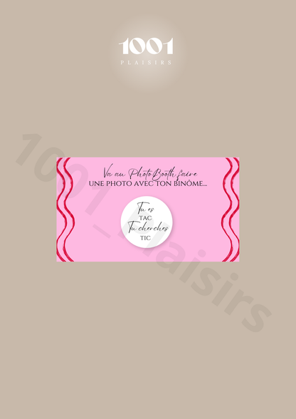 Jeu des binômes PhotoBooth (Lot de 10)