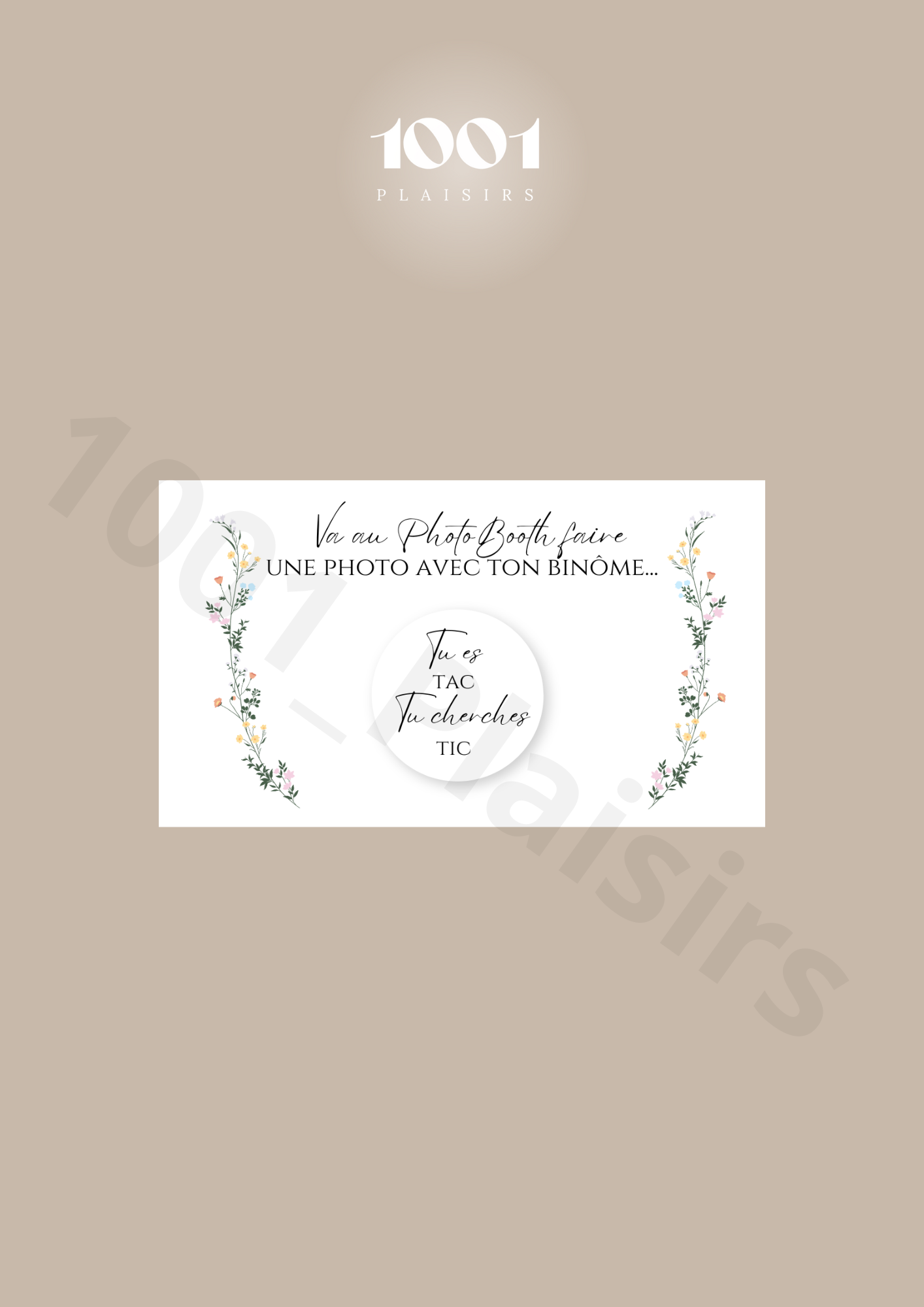 Jeu des binômes PhotoBooth (Lot de 10)