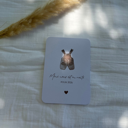 Carte annonce grossesse - bébé 2026