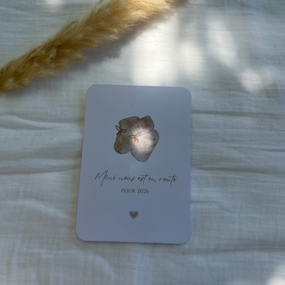 Carte annonce grossesse - bébé 2026