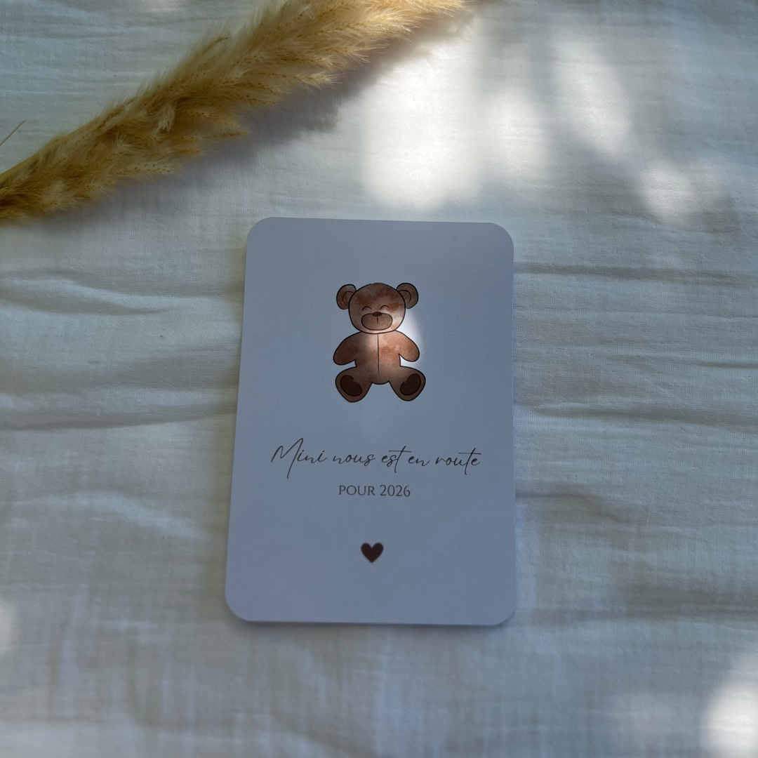 Carte annonce grossesse - bébé 2026