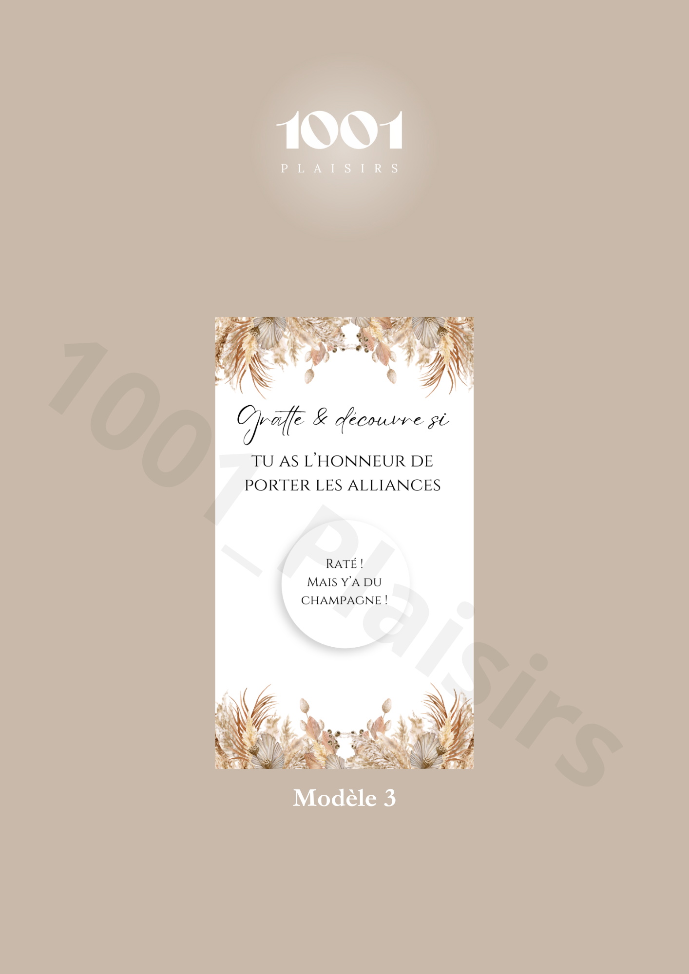 Cartes à gratter “Qui portera les alliances ?”