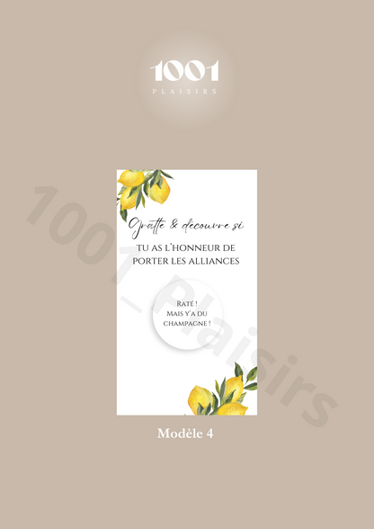 Cartes à gratter “Qui portera les alliances ?”