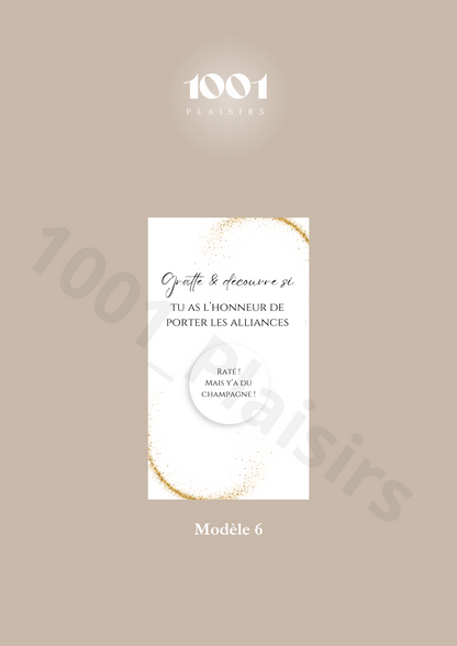 Cartes à gratter “Qui portera les alliances ?”