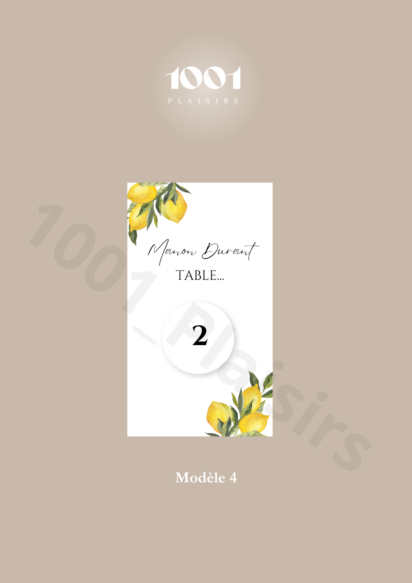 Carte à gratter - "Plan de table"