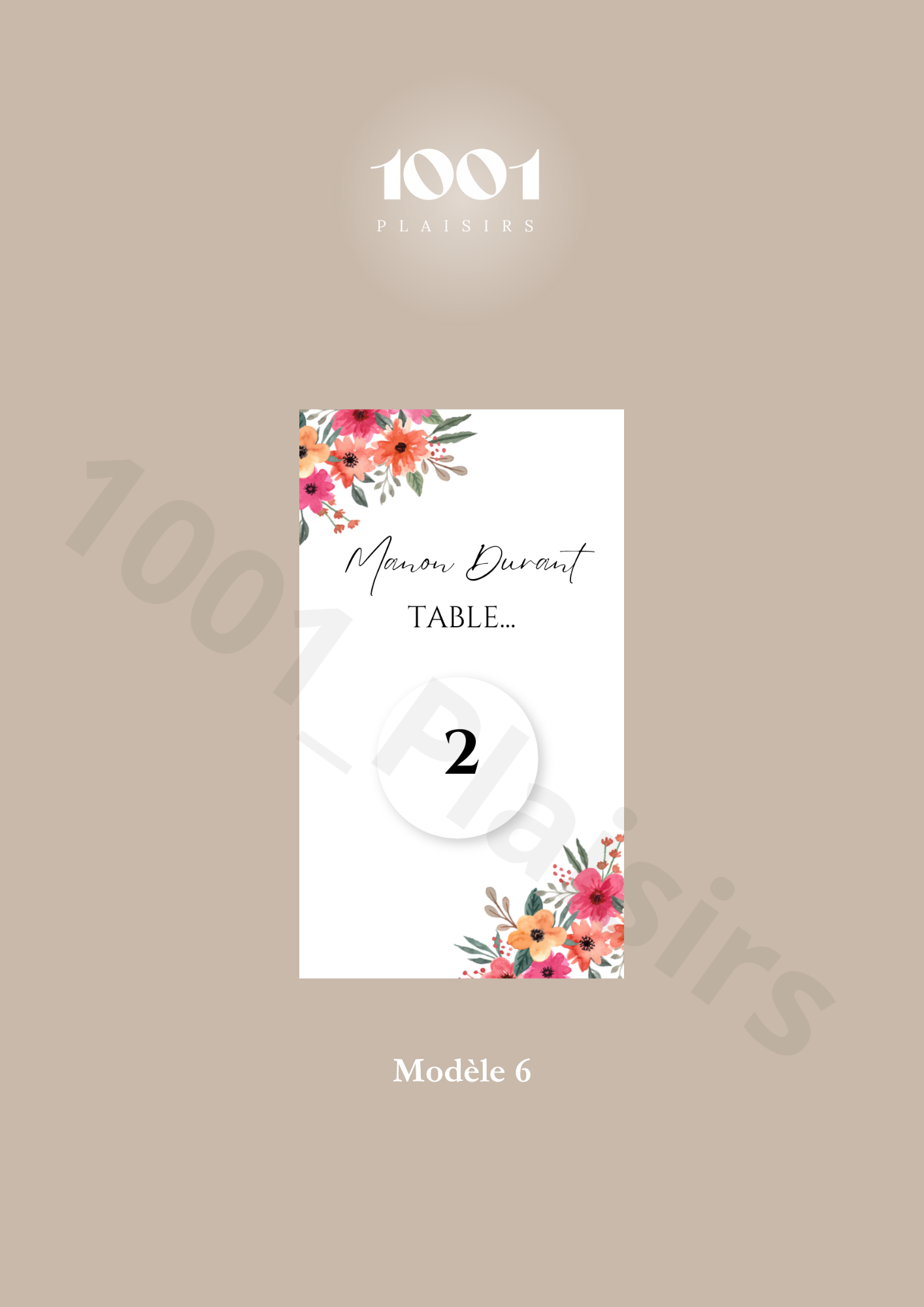 Carte à gratter - "Plan de table"