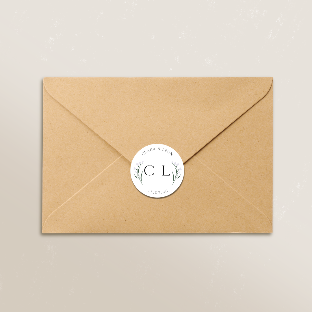 Étiquette logo enveloppe