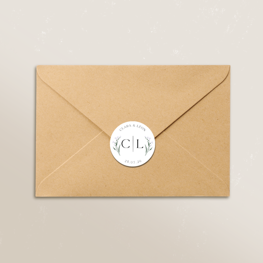 Étiquette logo enveloppe