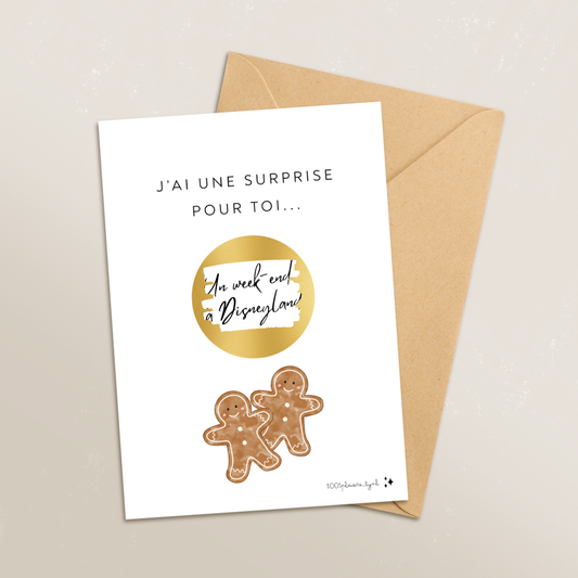 Carte cadeau à gratter