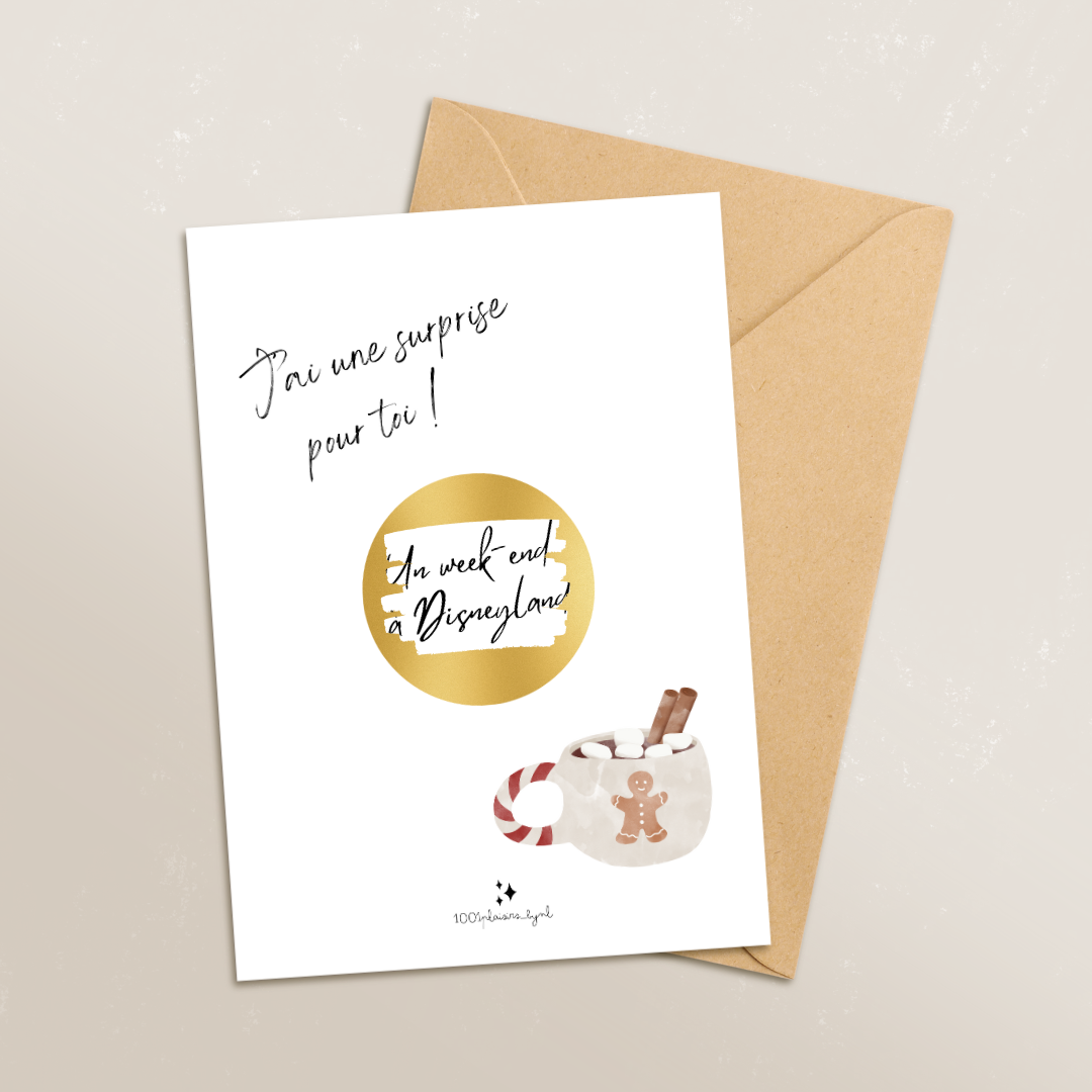 Carte cadeau à gratter