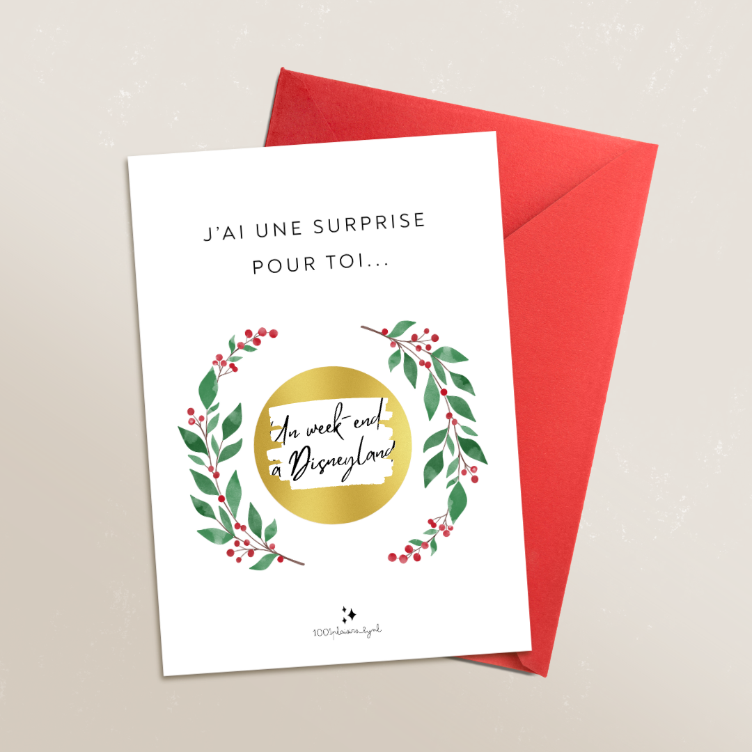 Carte cadeau à gratter