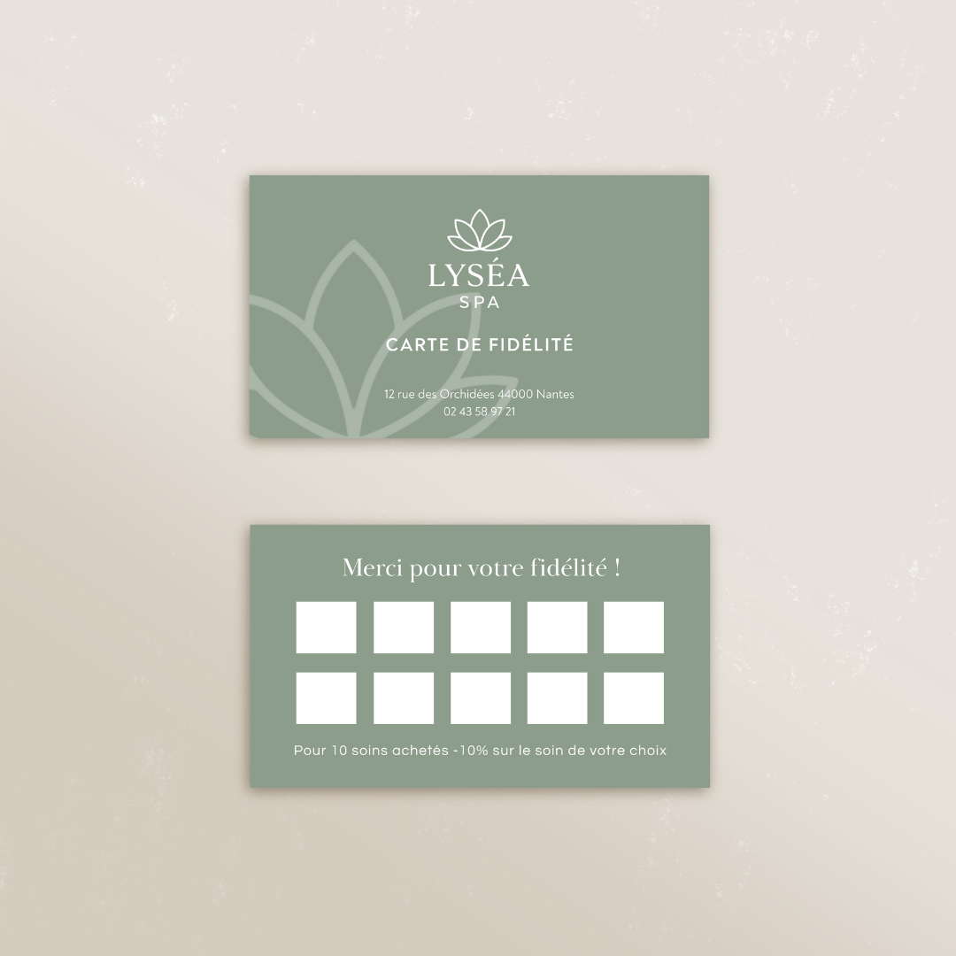 Cartes de fidélité personnalisées