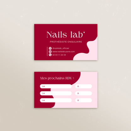 Cartes de visite pros pour rendez-vous