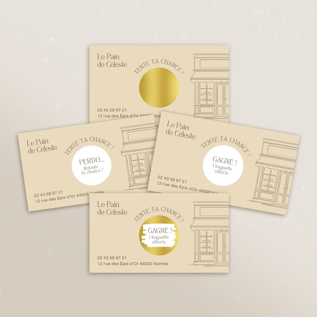 Jeu à gratter personnalisé pour les pros (Lot de 10)