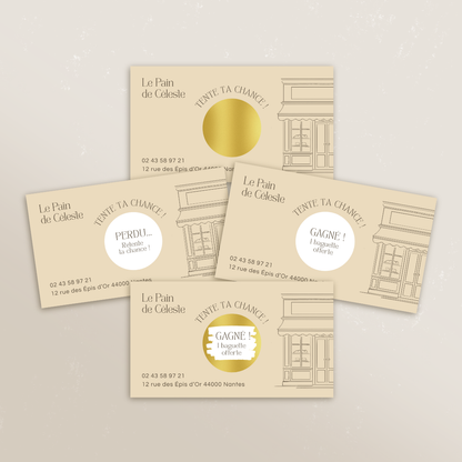 Jeu à gratter personnalisé pour les pros (Lot de 10)