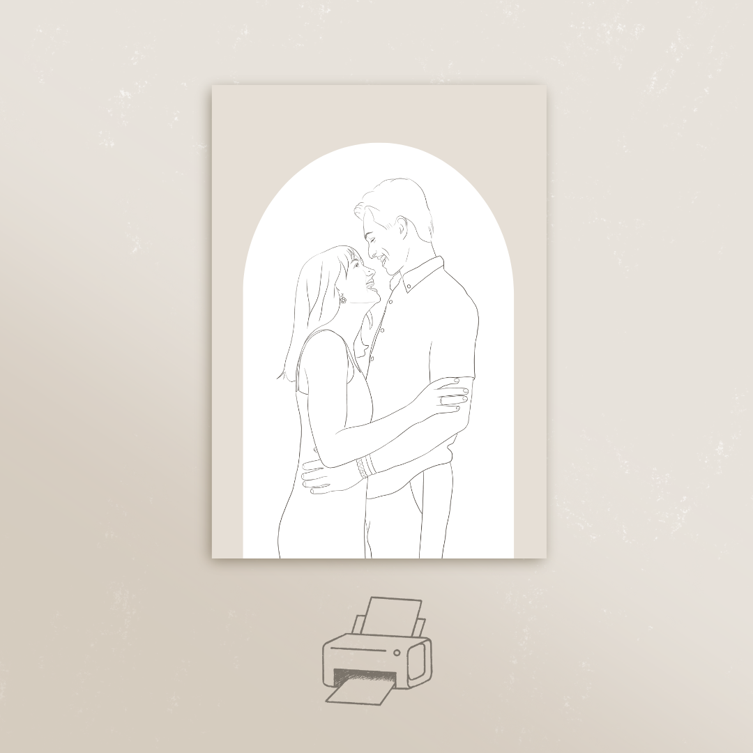 Illustration sur mesure au trait version numérique