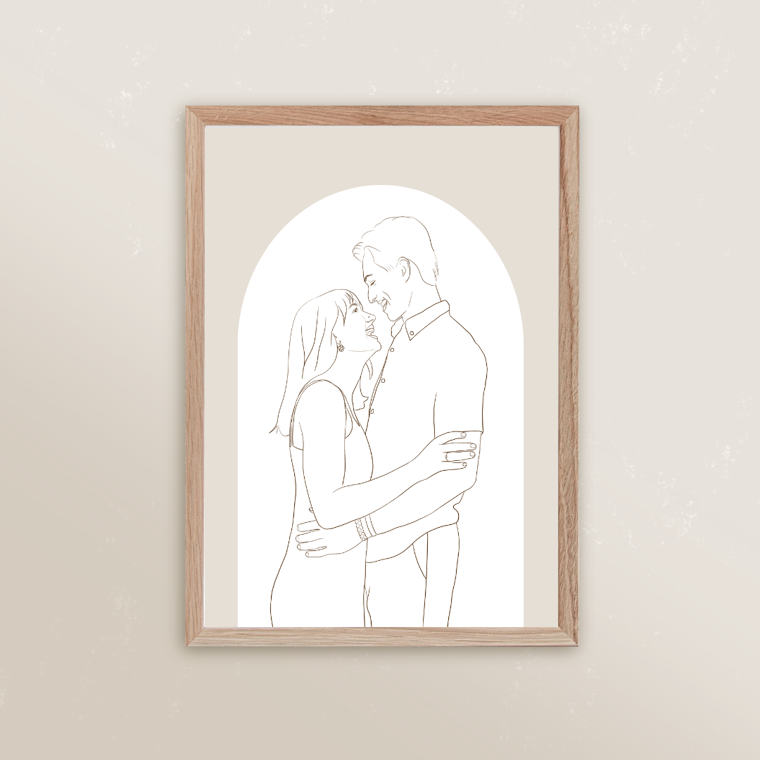 Illustration sur mesure au trait version numérique