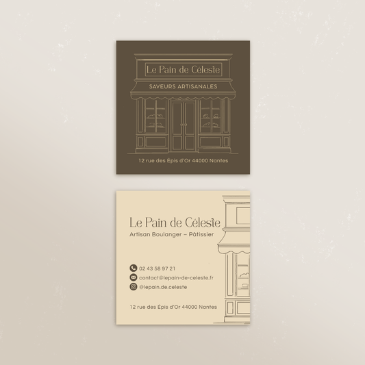 Cartes de visite carrées