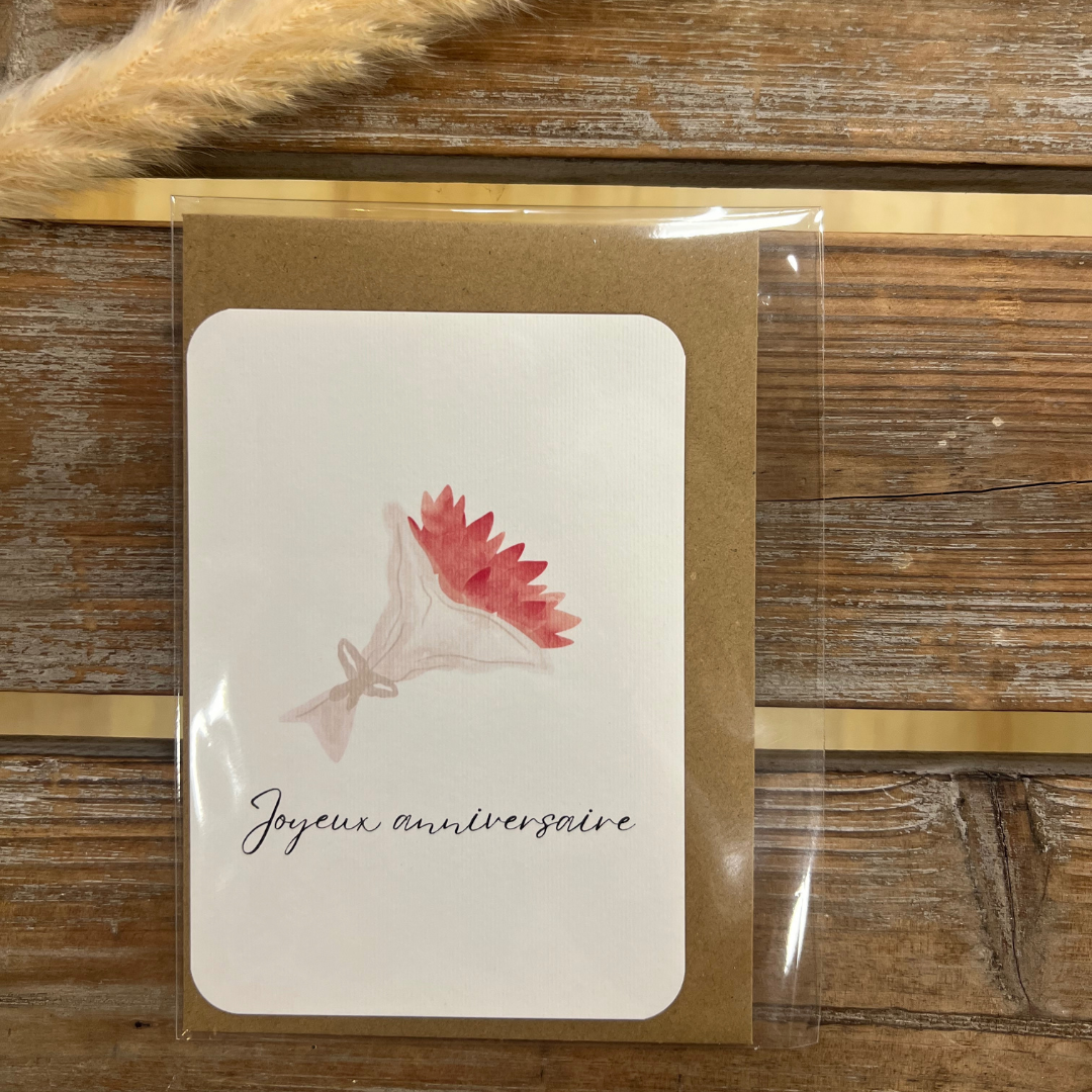 Cartes anniversaire + enveloppe kraft