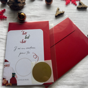 Carte cadeau à gratter - enveloppe rouge