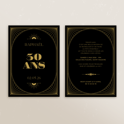 Faire-part Nuit Dorée