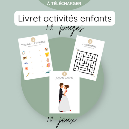 Livret activités enfants thème vert sauge