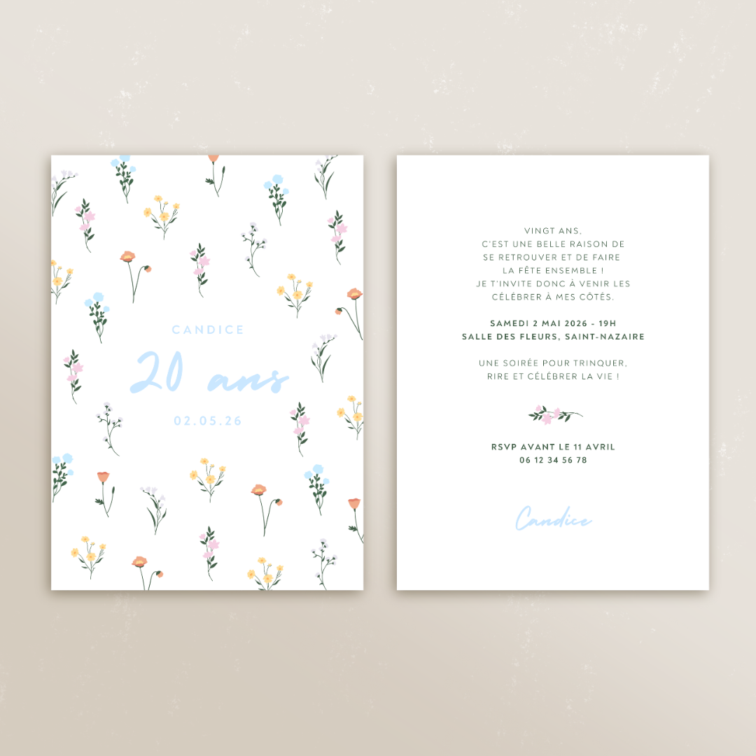 Faire-part Bloom Party