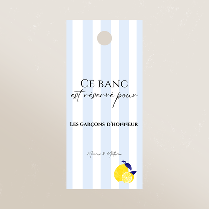 Étiquette réservation de places