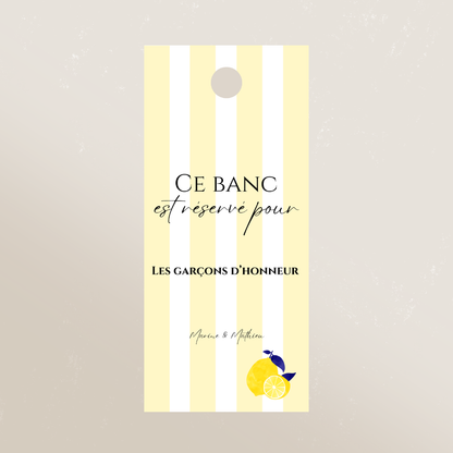 Étiquette réservation de places