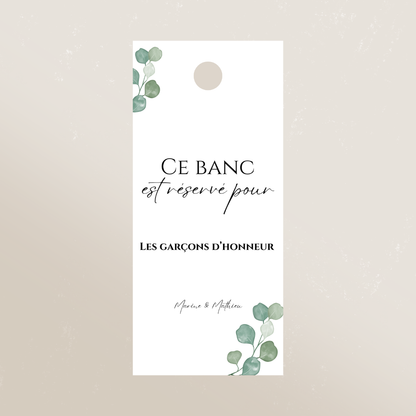 Étiquette réservation de places